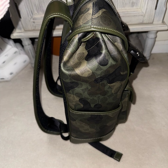 Coach-League Flap Backpack In Signature Camo Print - Picture 2 of 7